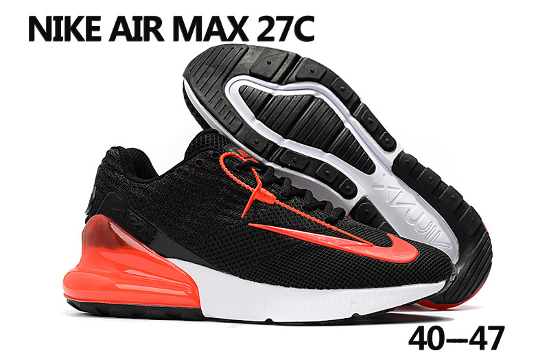 Nike Air Max 27C Black Orange White Shoes - Click Image to Close